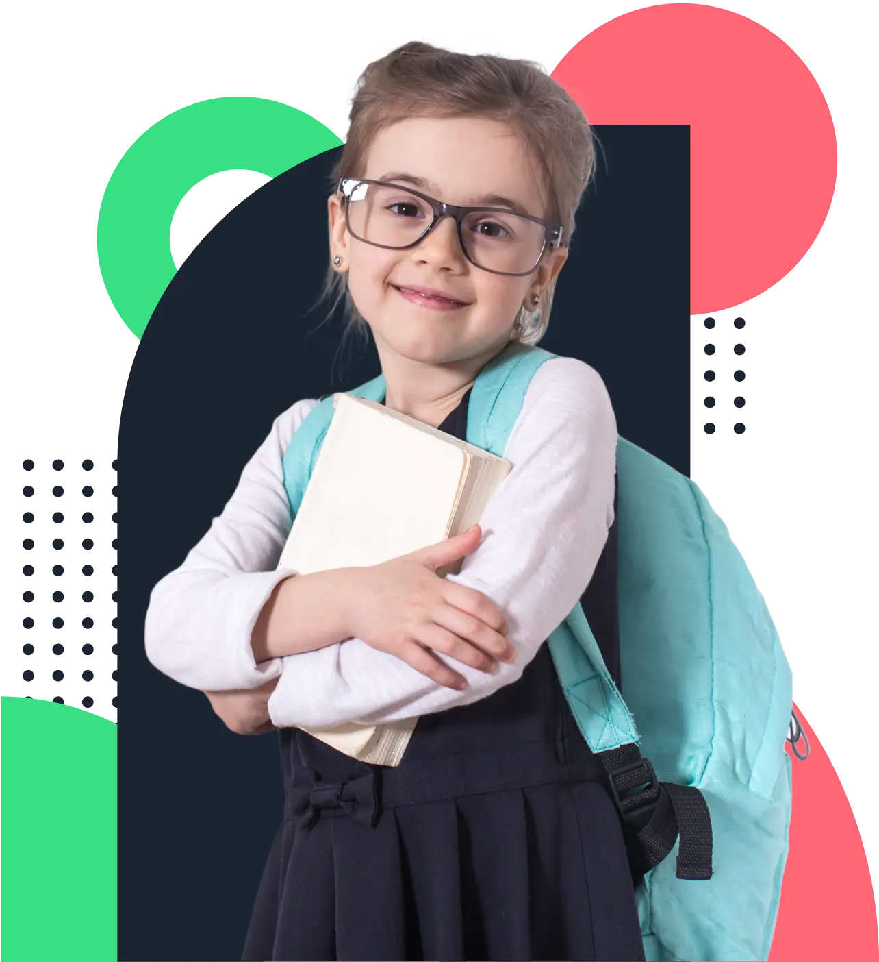 Primary school student holding books at Merit Tutors in East London