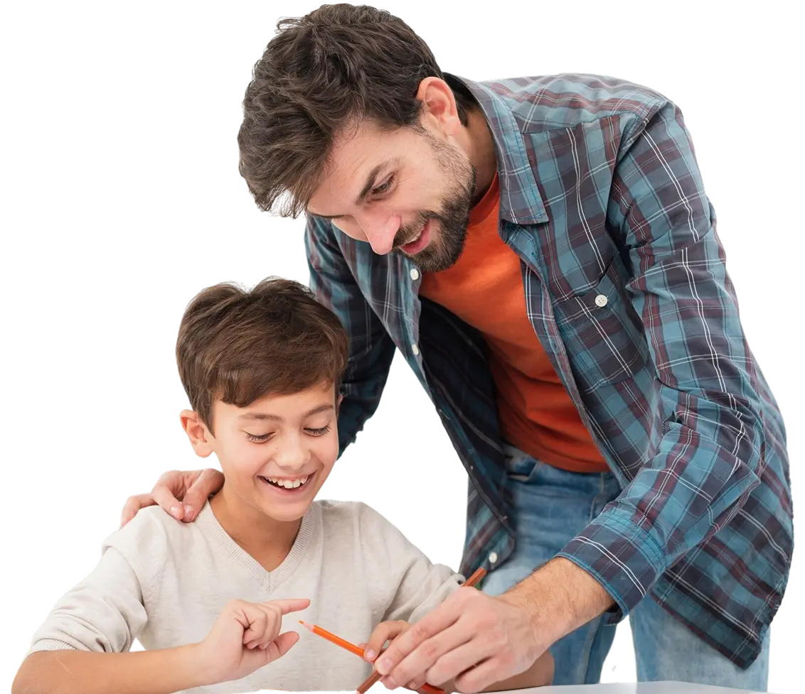 Tutor helping a student with learning at Merit Tutors
