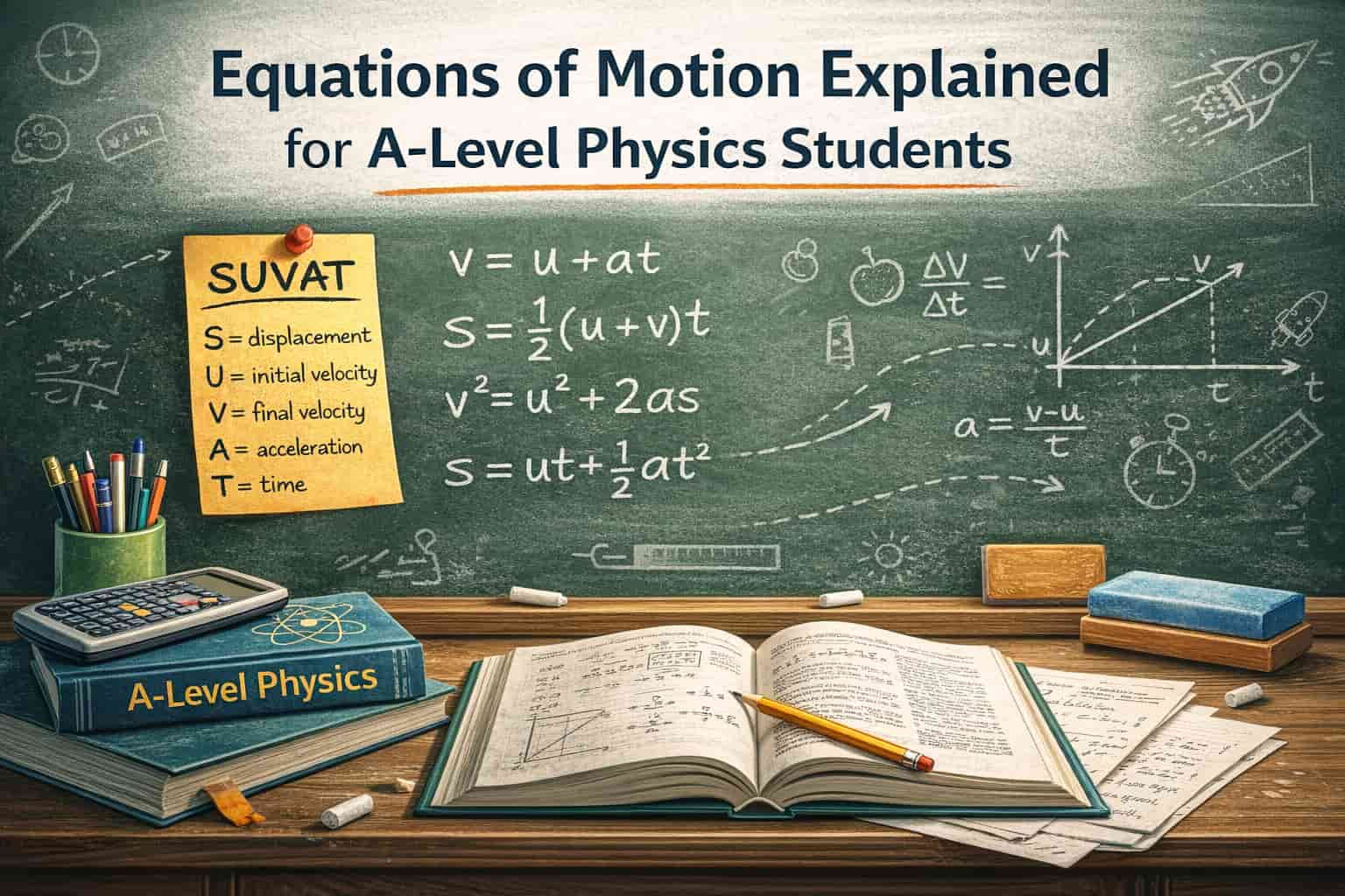 Equations of Motion Explained for A-Level Physics Students